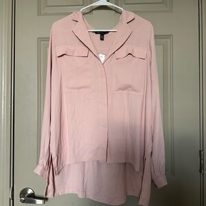 White House Black Market Pink Button Down Shirt